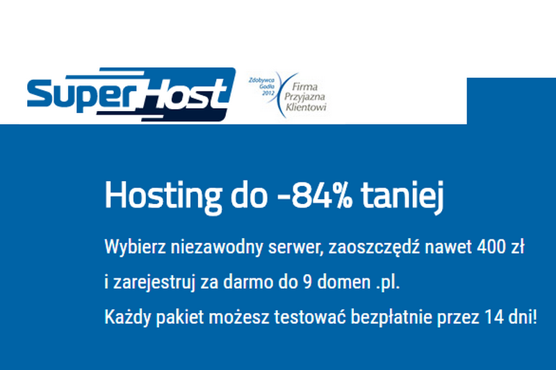Bonusy w topowej ofercie superhost.pl
